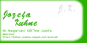 jozefa kuhne business card